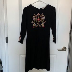 LOFT empire waist embroidery dress.